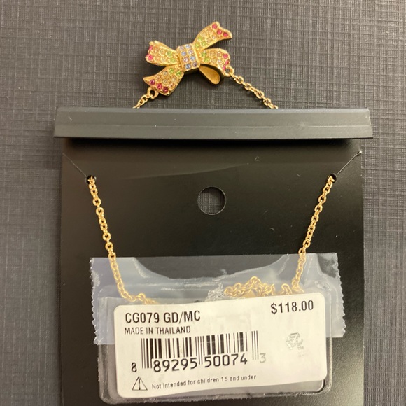 Coach Pave Rainbow Ribbon Necklace 16-18” - Picture 5 of 10